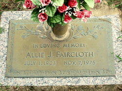 Allie <I>Johnson</I> Faircloth 