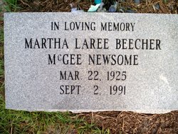 Martha Laree <I>Beecher</I> Newsome 