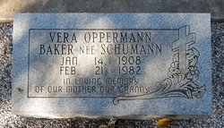 Veronica Oppermann “Vera” <I>Schumann</I> Baker 