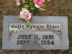 Sally <I>Bynum</I> Elder 