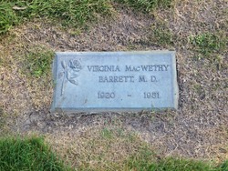 Virginia <I>McWethy</I> Barrett 