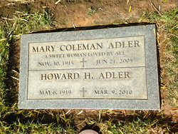 Mary <I>Coleman</I> Adler 