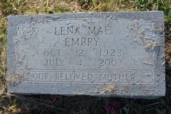 Lena Mae <I>Bills</I> Embry 