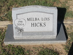 Melba Lois <I>Hicks</I> Lackey 