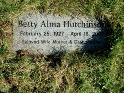 Betty Alma <I>Brammer</I> Hutchinson 