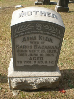 Anna <I>Klein</I> Bachman 