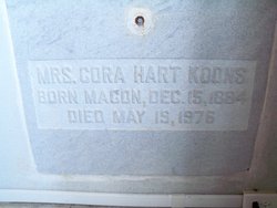Mrs Cora Maynard <I>Hart</I> Koons 