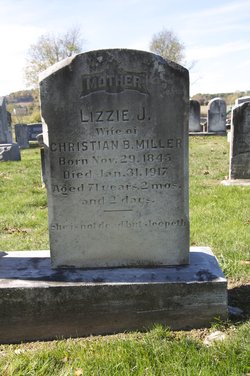 Elizabeth J “Lizzie” <I>Zercher</I> Miller 