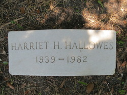 Harriet Ann <I>Hewitt</I> Hallowes 