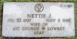 Nettie Juanita <I>Witt</I> Lowrey 