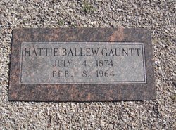 Hattie Electra <I>Ballew</I> Gauntt 