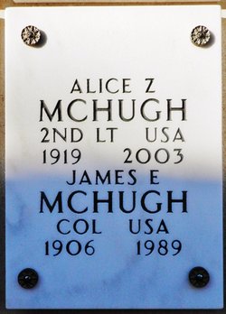 Lieutenant Alice M <I>Zeiler</I> McHugh 