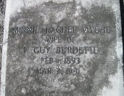Minnie Rachel <I>Wyche</I> Burdette 