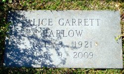 Alice Ruth <I>Garrett</I> Barlow 