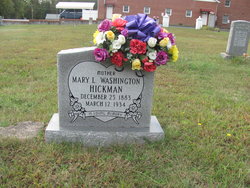 Mary L. <I>Washington</I> Hickman 