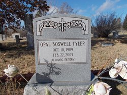 Opal Lucille <I>Boswell</I> Tyler 