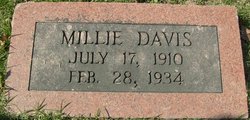 Millie Irine <I>Yarbrough</I> Davis 