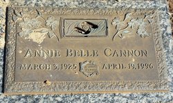 Annie Belle <I>Taylor</I> Cannon 