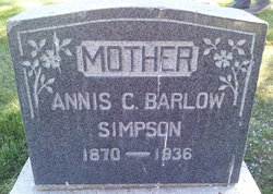Annis Caroline <I>Barlow</I> Simpson 
