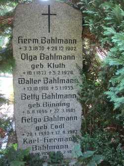 Olga <I>Kluth</I> Bahlmann 