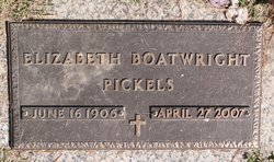 Elizabeth <I>Boatwright</I> Pickels 