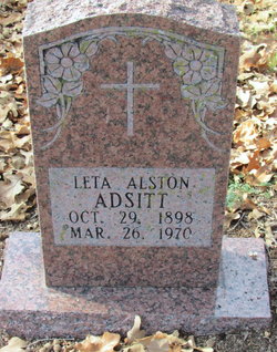 Leta <I>Alston</I> Adsitt 