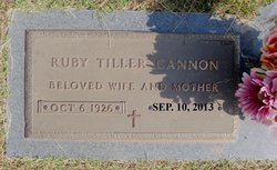 Ruby Irene <I>Tiller</I> Cannon 