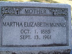 Martha Elizabeth “Mittie” <I>Dorminy</I> McInnis 
