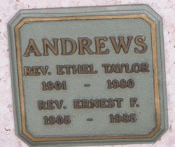 Rev Ethel <I>Taylor</I> Andrews 