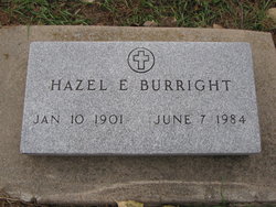 Hazel E <I>Dicus</I> Burright 