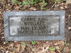 Carolina Frances “Carrie” <I>Oxley</I> King Wingate 