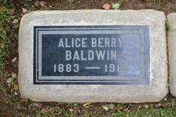 Alice E. <I>Berry</I> Baldwin 