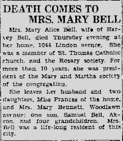 Mary Alice <I>Sharkey</I> Bell 