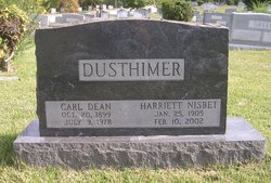 Harriett <I>Nisbet</I> Dusthimer 