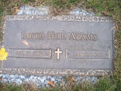 Edith <I>Hile</I> Adams 