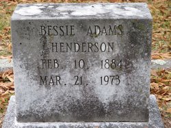 Bessie <I>Adams</I> Henderson 