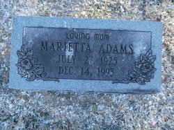 Marietta <I>Walker</I> Adams 