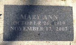 Mary Ann <I>Pick</I> Cox 