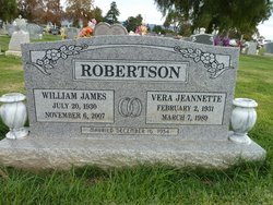 Vera Jeannette “Jeannette” <I>Shelton</I> Robertson 