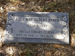 Rosa May <I>Egbert</I> Baker 