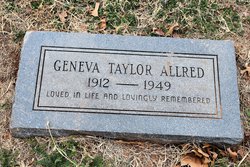 Mrs. Winnie Geneva “Geneva” <I>Taylor</I> Allred 