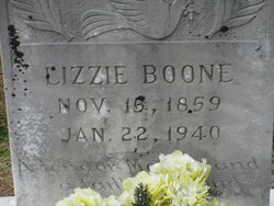 Lucy Elizabeth “Lizzie” <I>Warner</I> Boone 