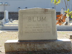 Bertha <I>Kahn</I> Blum 