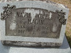Mary Octavia “Navie” <I>Powell</I> Hagin 