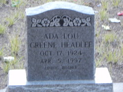 Ada Lou <I>Greene</I> Headlee 