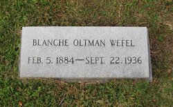 Blanche <I>Oltman</I> Wefel 