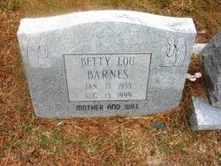 Betty Lou <I>Campbell</I> Barnes 