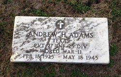 PVT Andrew Harold Adams 