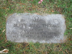 Betty J. <I>Redman</I> Motley 