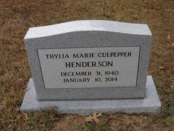 Thylia Marie <I>Culpepper</I> Henderson 